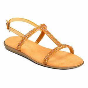 Aerosoles Womens Good Chlue Orange Adjustable Strap Slingback Sandals Size 7.5 M